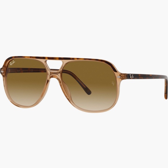 Ray-Ban Bill 56mm Gradient Square Sunglasses in Transparent Brown - Picture 2 of 10